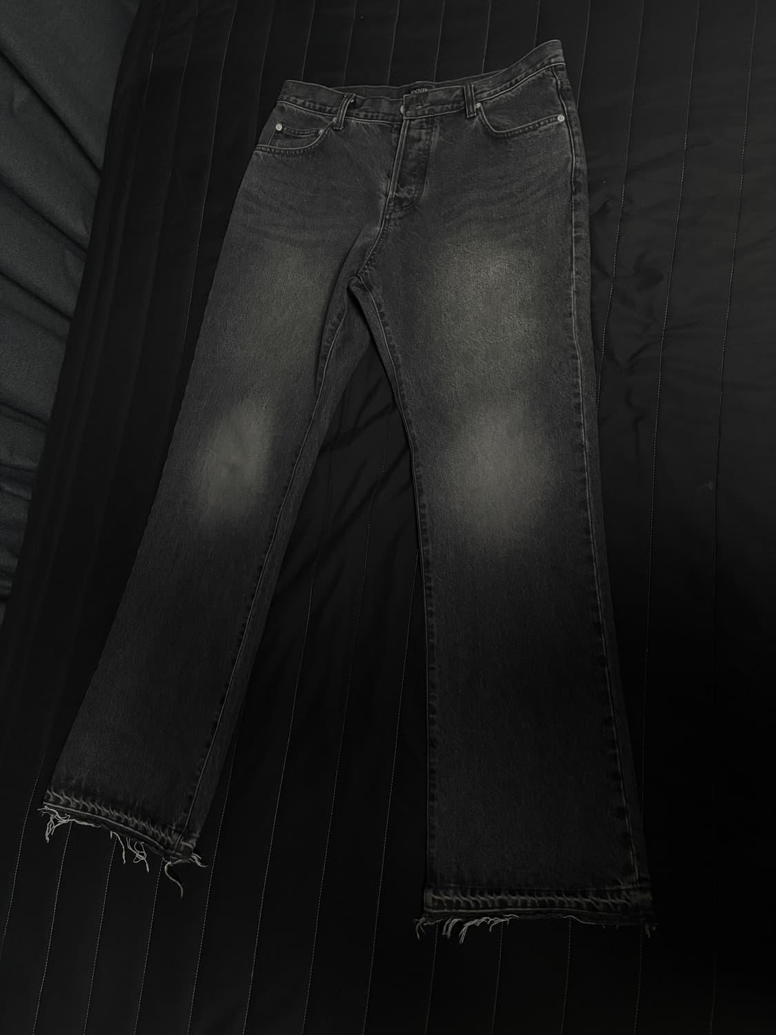 innir 252 relaxed flare denim used black 상품이미지2