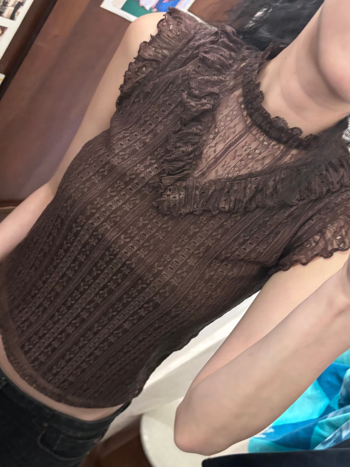 jpn vintage blown lace sleeveless blouse 상품이미지2