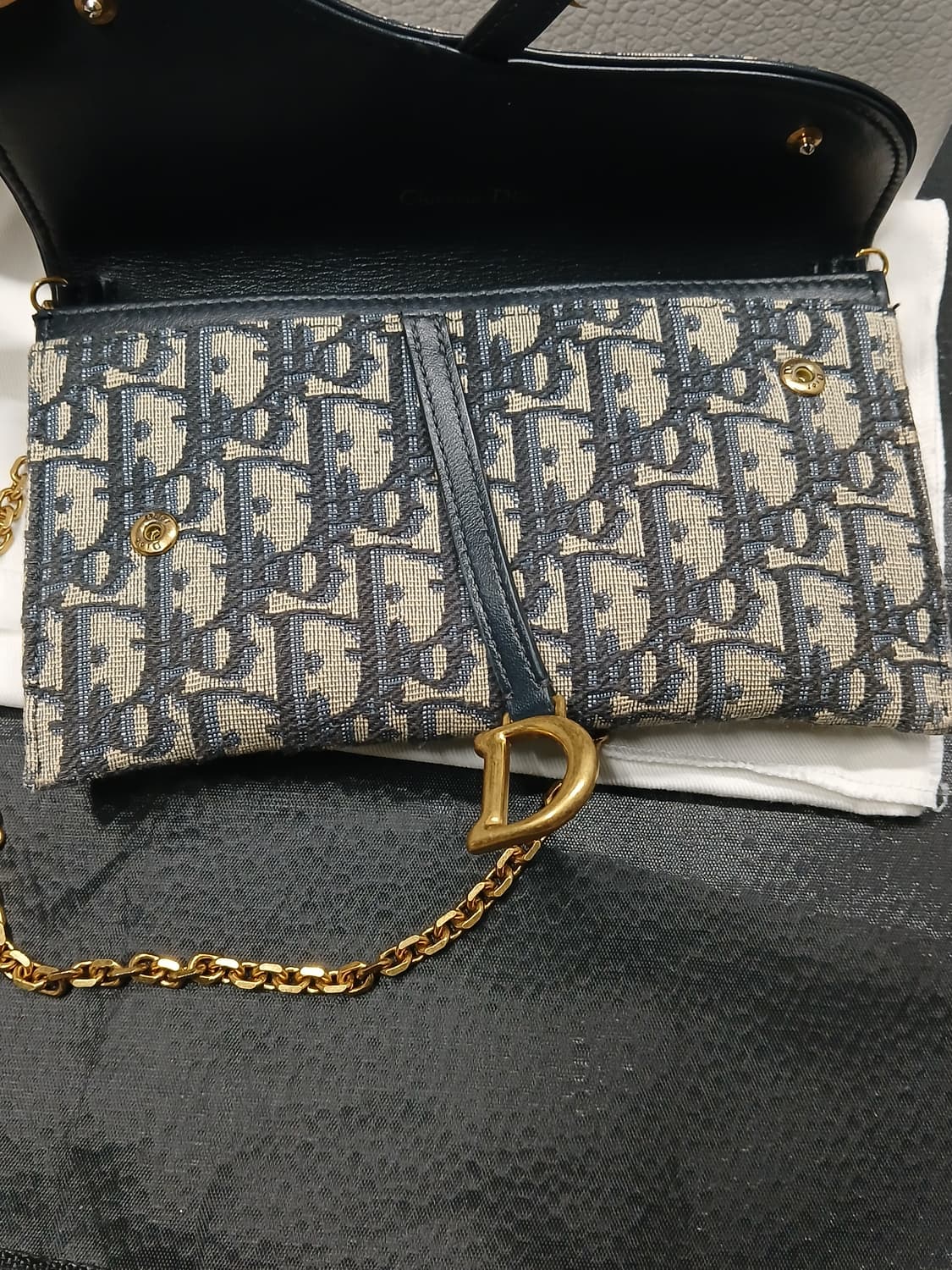 디올 오블리크 새들 체인 파우치 S5614CTZQ 상품이미지6