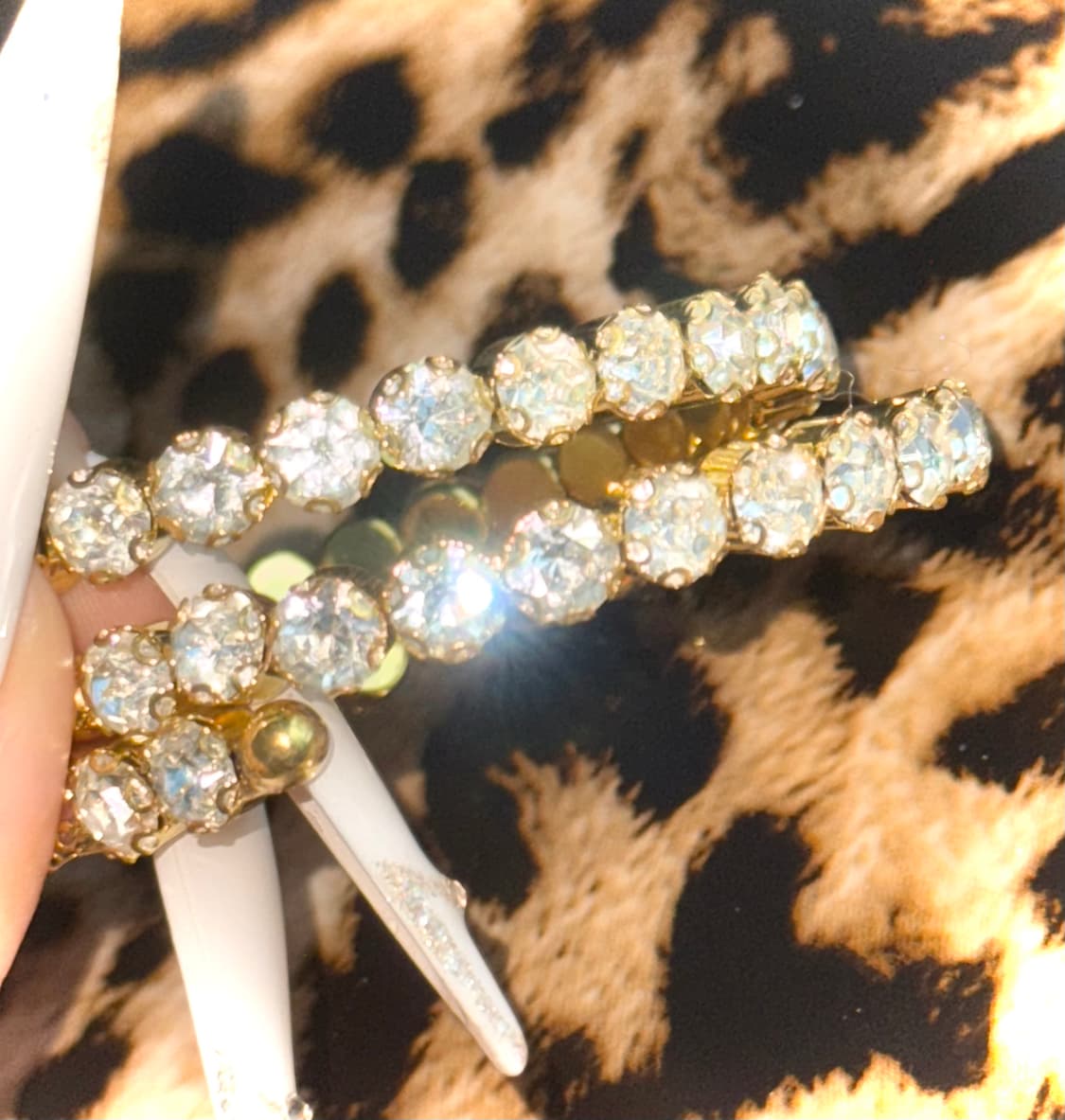 일본 시부야 갸루 골드 큐빅 뱅글 팔찌 세트 상품이미지2