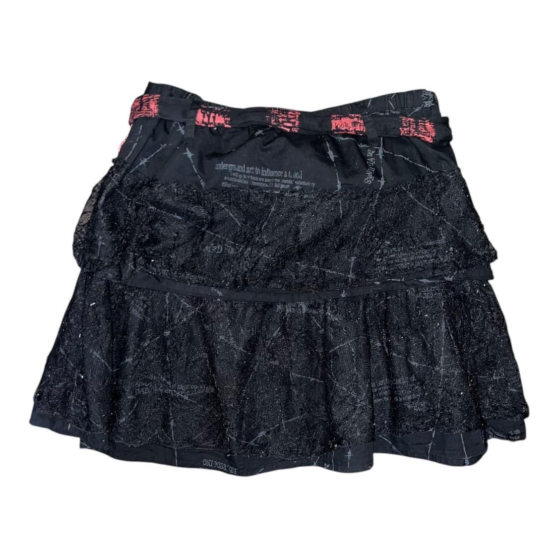 MAD PUNKS 매드펑크 해골레이스 밴딩 스커트 펑크갸루y2k 상품이미지4