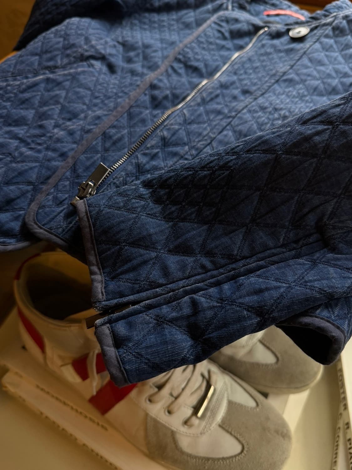 꼼또와꼼또니에 데님 퀼팅 라이더 자켓 44~55 상품이미지7