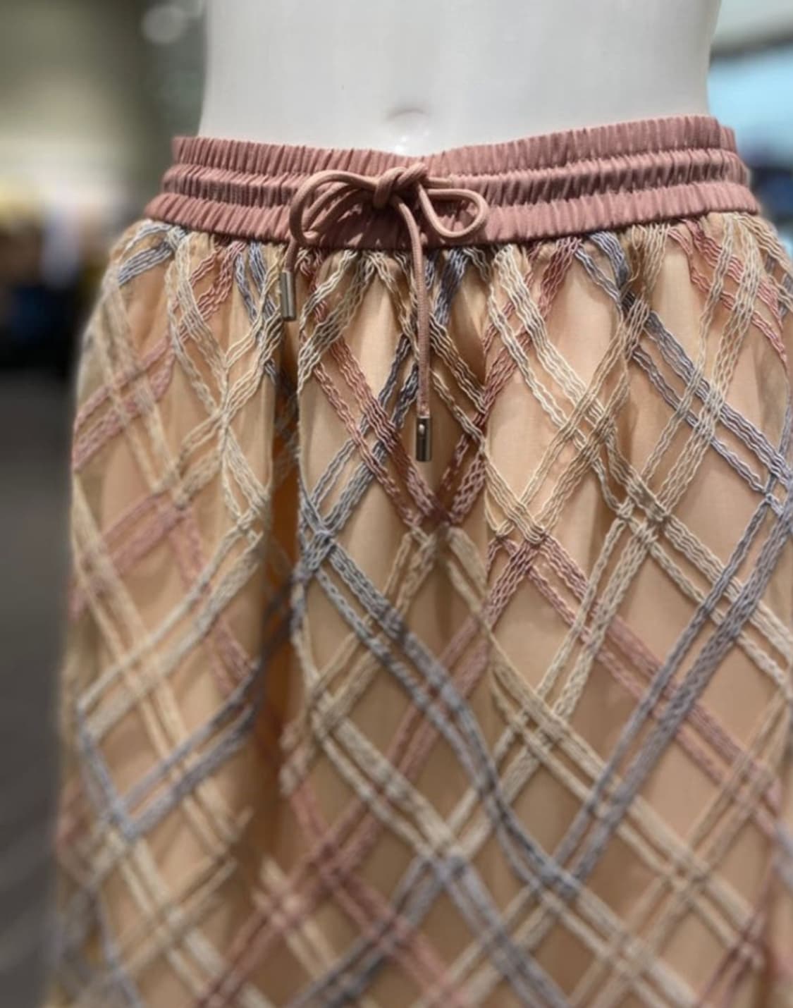 오즈세컨 티어드 밴딩 스커트 61사이즈(44사이즈) 상품이미지3