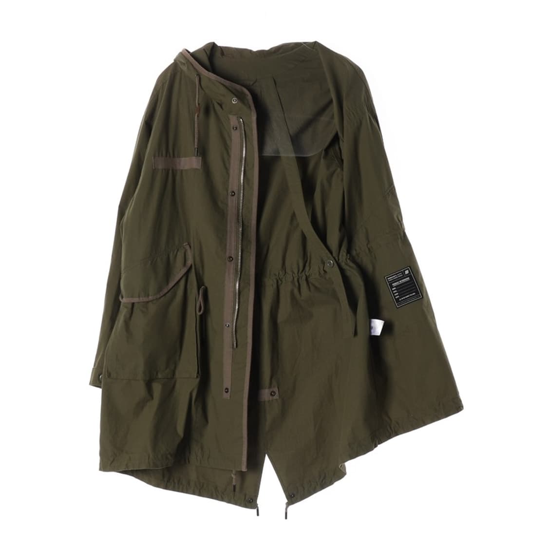 OVERCAST 피쉬테일 롱 야상 파카 올리브 M 상품이미지2
