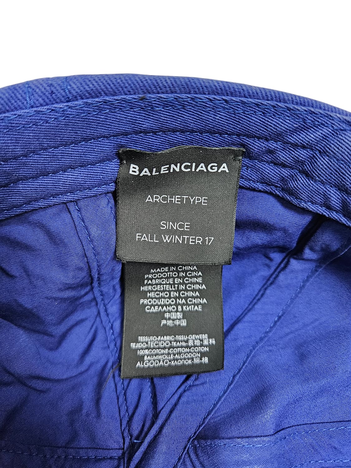 발렌시아가 웨이브로고 볼캡 블루 상품이미지6