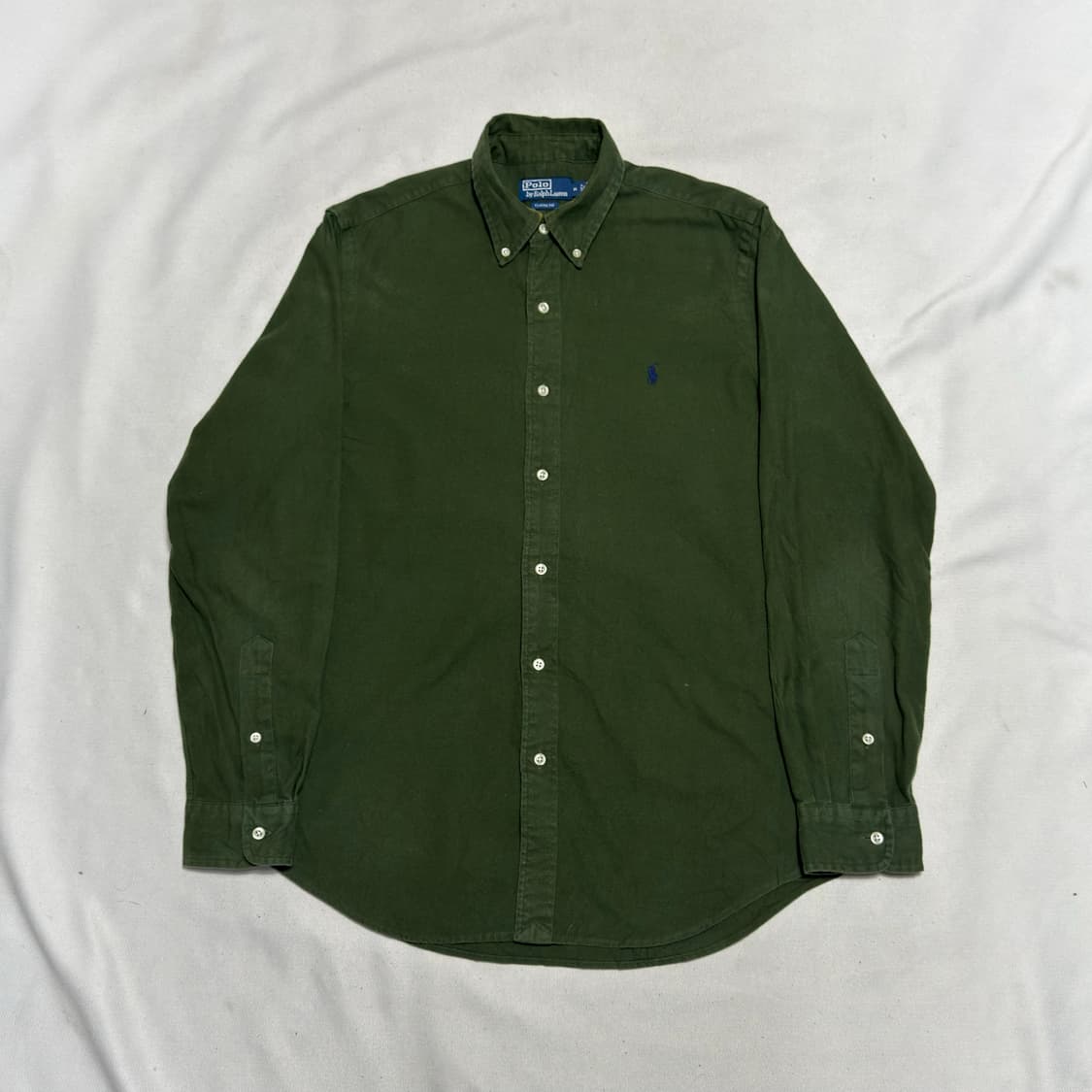 M 폴로랄프로렌 네이비 포니 그린 코튼 셔츠 상품이미지2