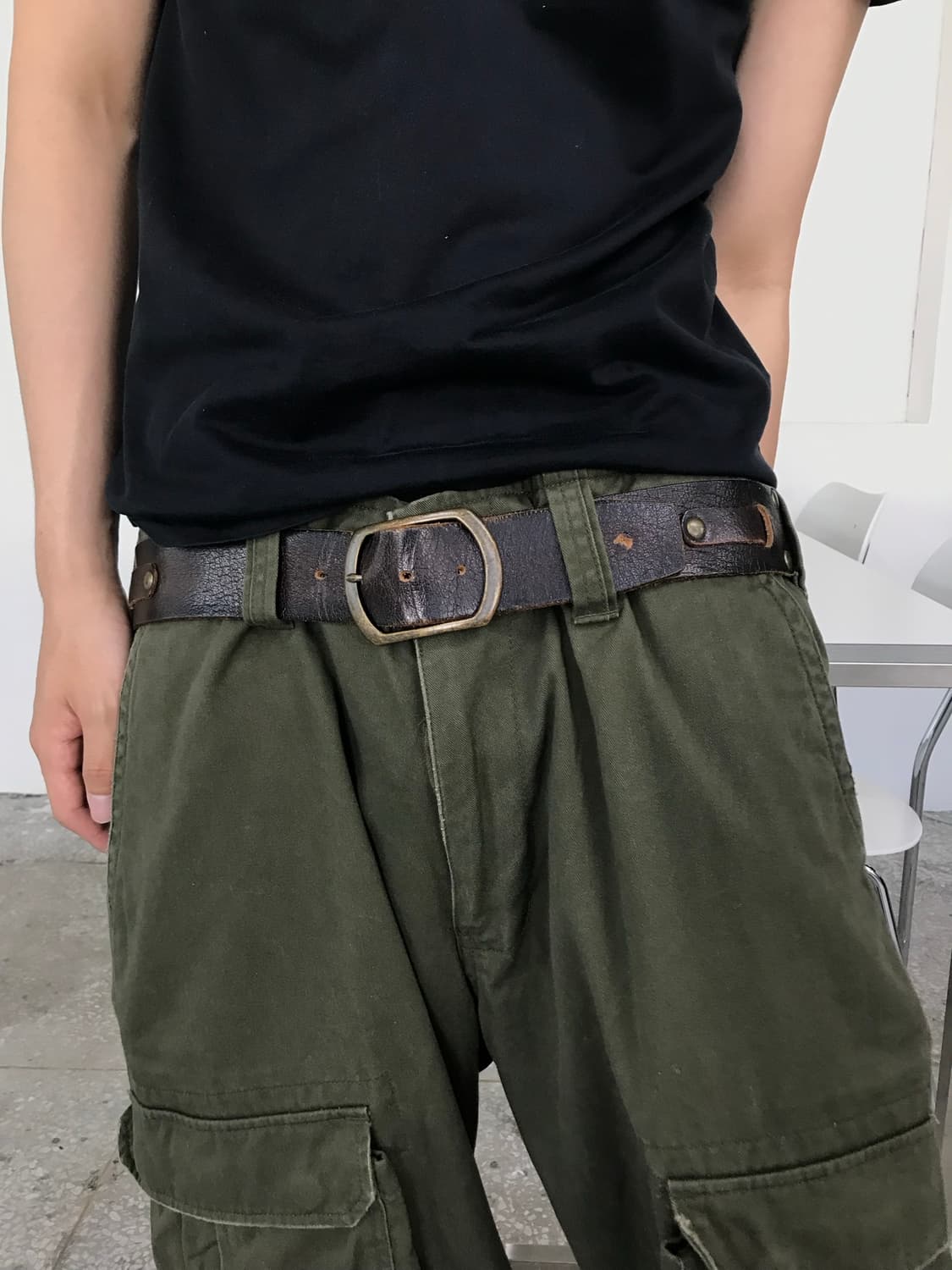 빈티지 레더 벨트  상품이미지1