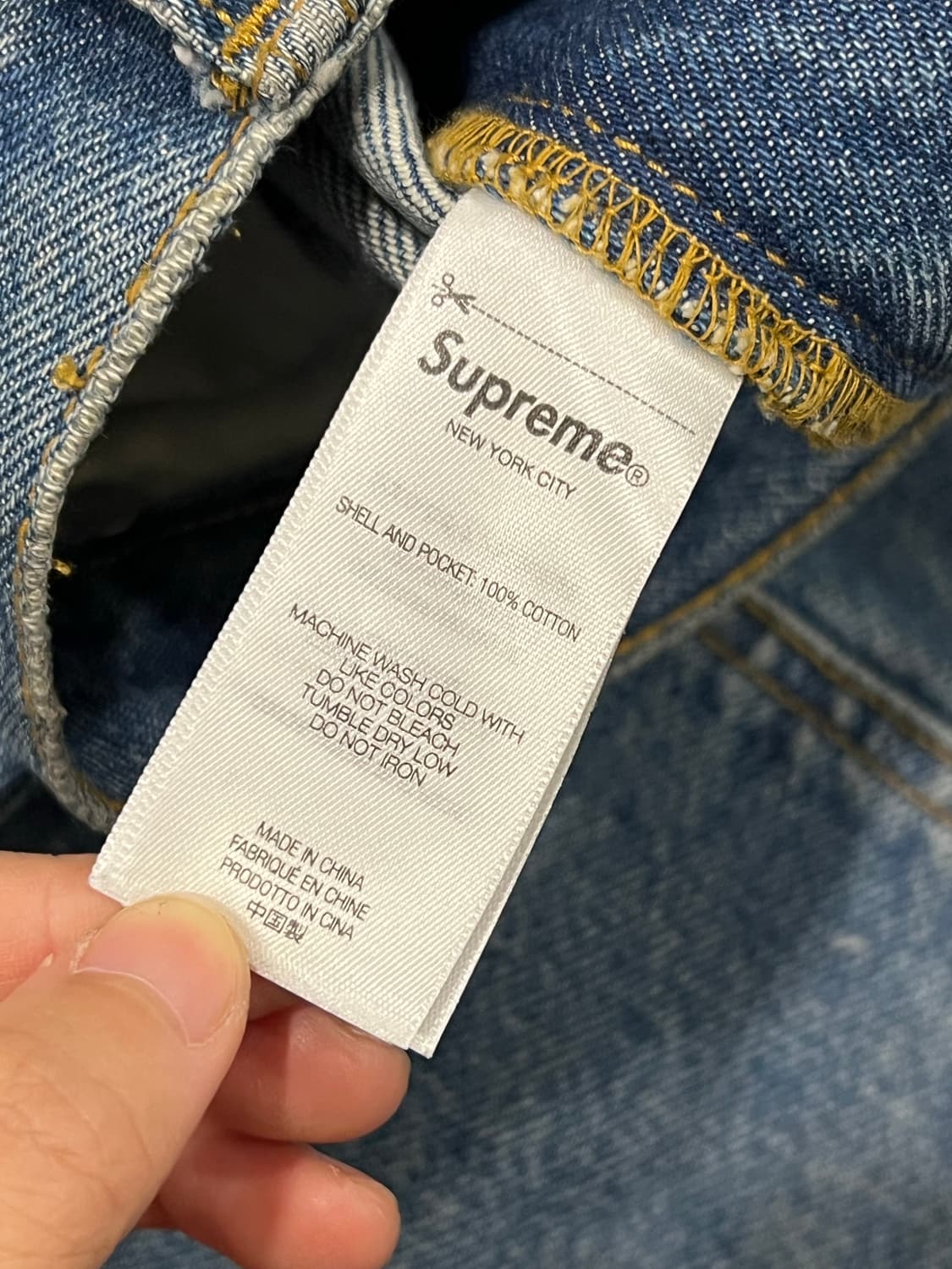 슈프림 더블 니 페인터 팬츠 워시드 인디고 상품이미지5