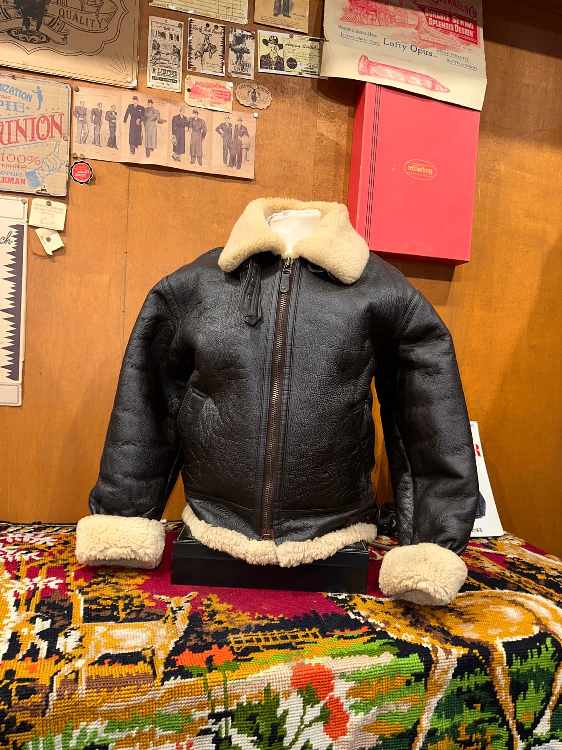 ( L ) B3무스탕 워크웨어 아메카지 레더자켓 무스탕 밀리터리 상품이미지1