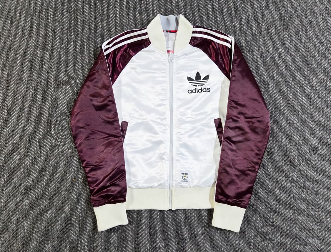 아디다스 Adidas 리버시블 화이트 버건디 트랙탑 상품이미지2