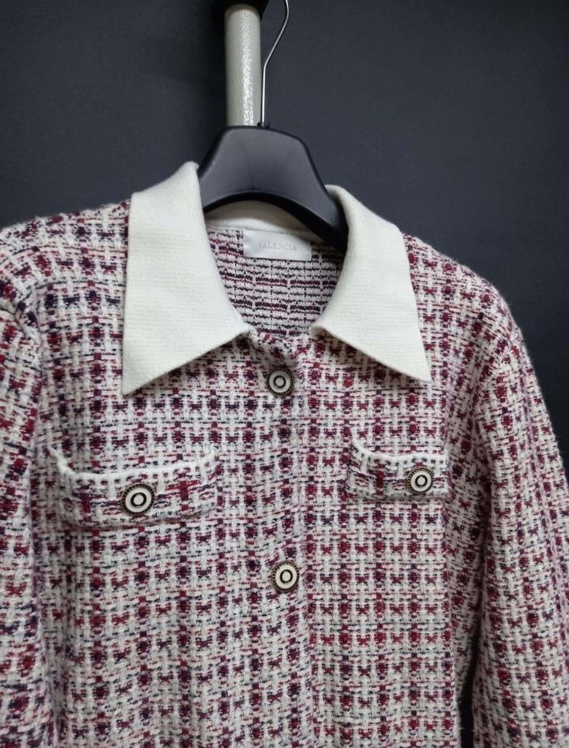 발렌시아 춘추동 트위드 가디건자켓 55.66 상품이미지5