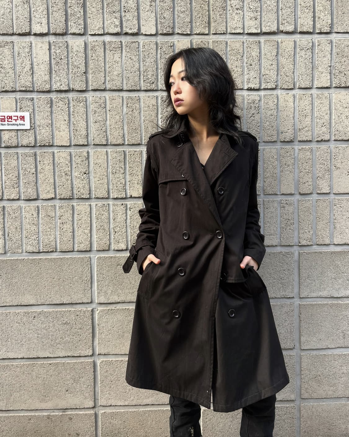 언더커버 올 블랙 트렌치 코트 상품이미지1