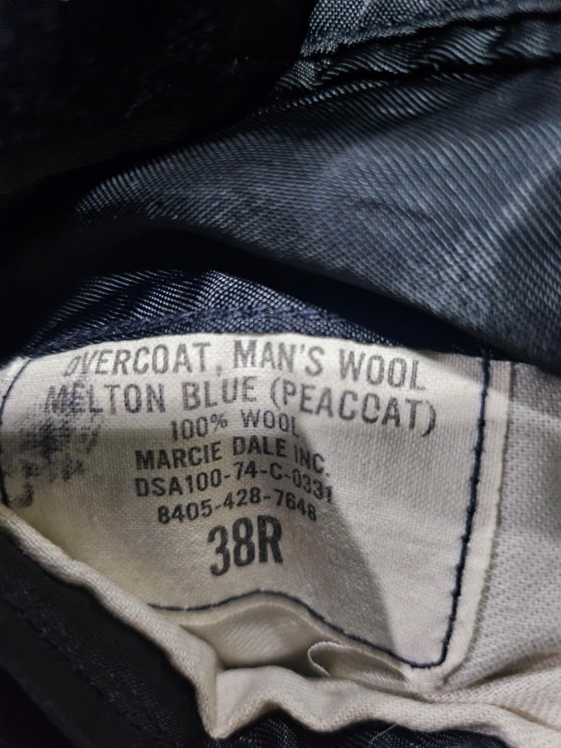 70s 미군오리지날 멜톤 브라운 피코트 상품이미지5