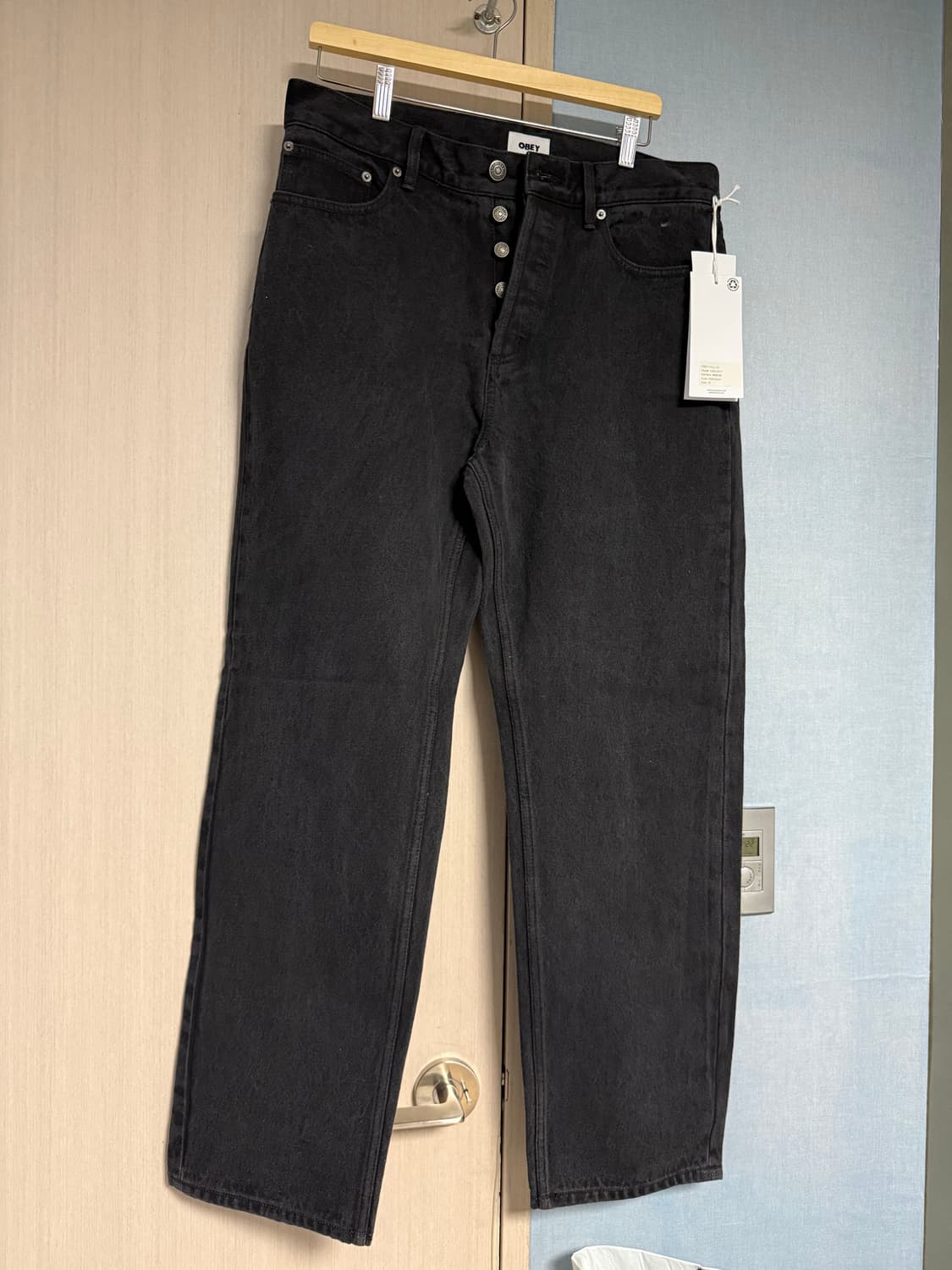 오베이 하드워크 데님 블랙 32 새상품 상품이미지3