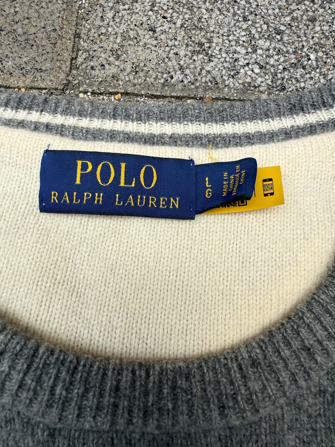 폴로 랄프로렌 그레이/아이보리 니트 상품이미지2
