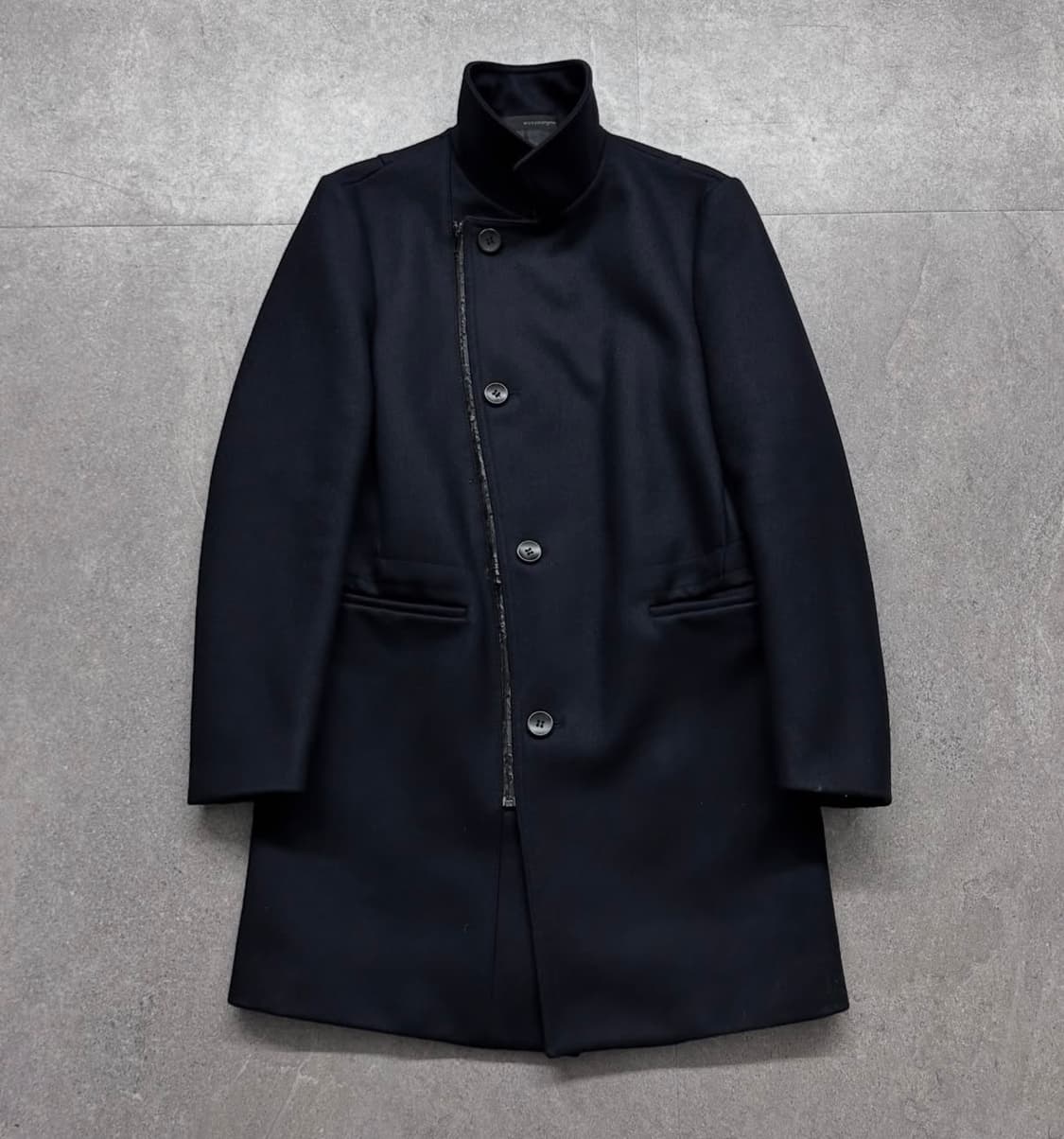 우영미 사선 하프코트 상품이미지1