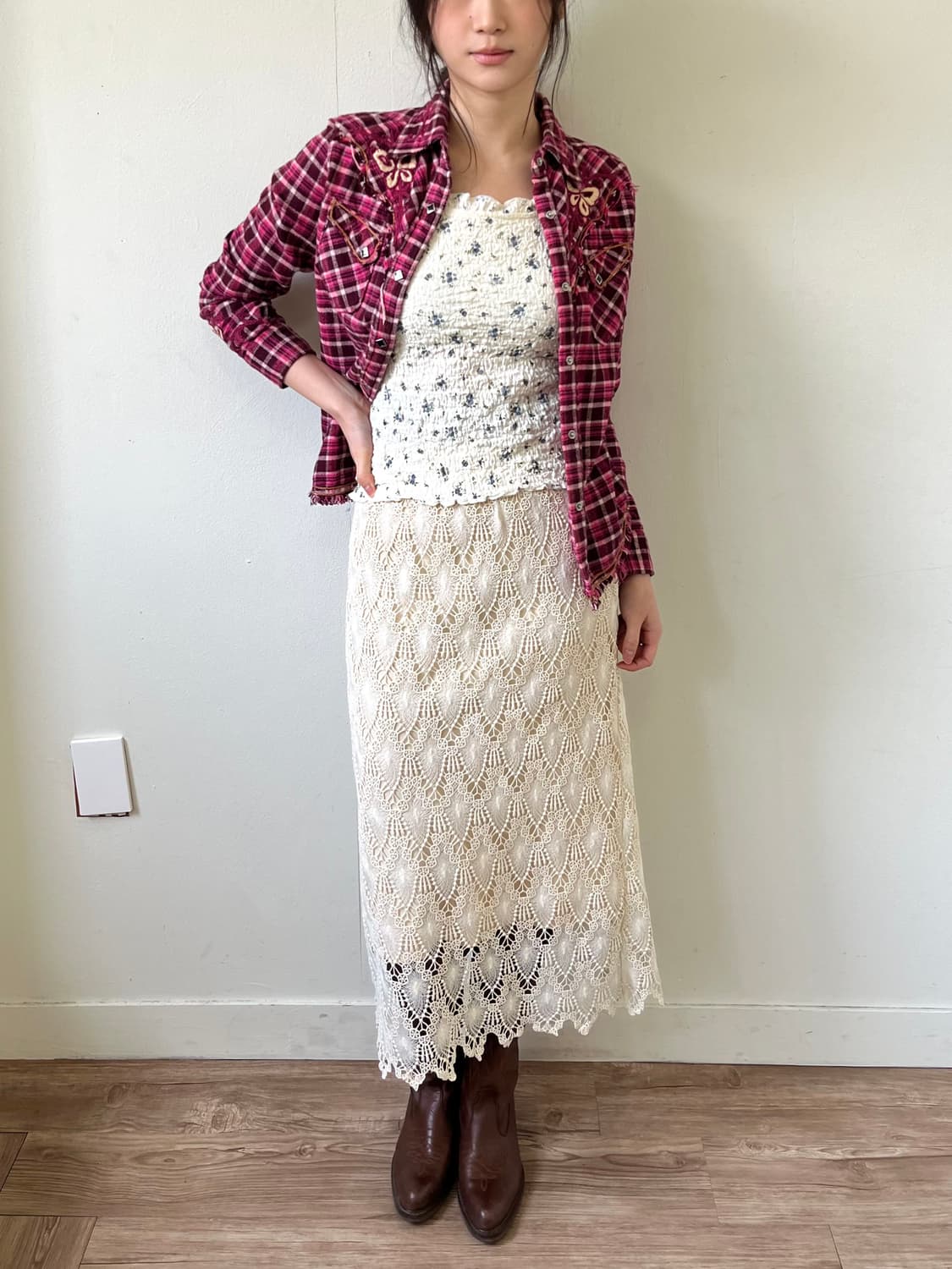 GRL 플라워 부클 탑 상품이미지7