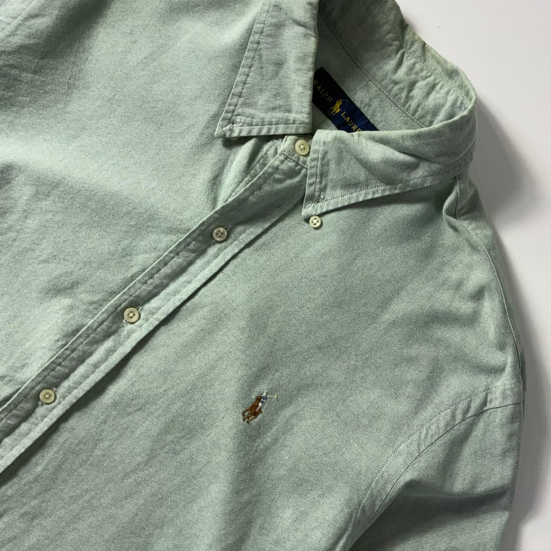 Polo  폴로 랄프로렌 자수 코튼 라이트그린 셔츠  상품이미지3