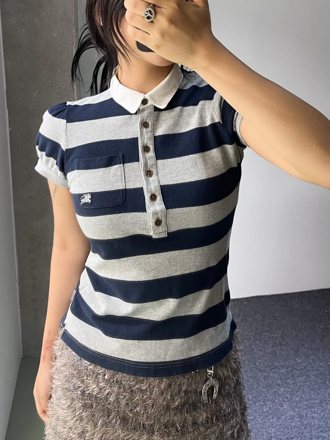 버버리 블루 라벨 pk 탑 상품이미지1