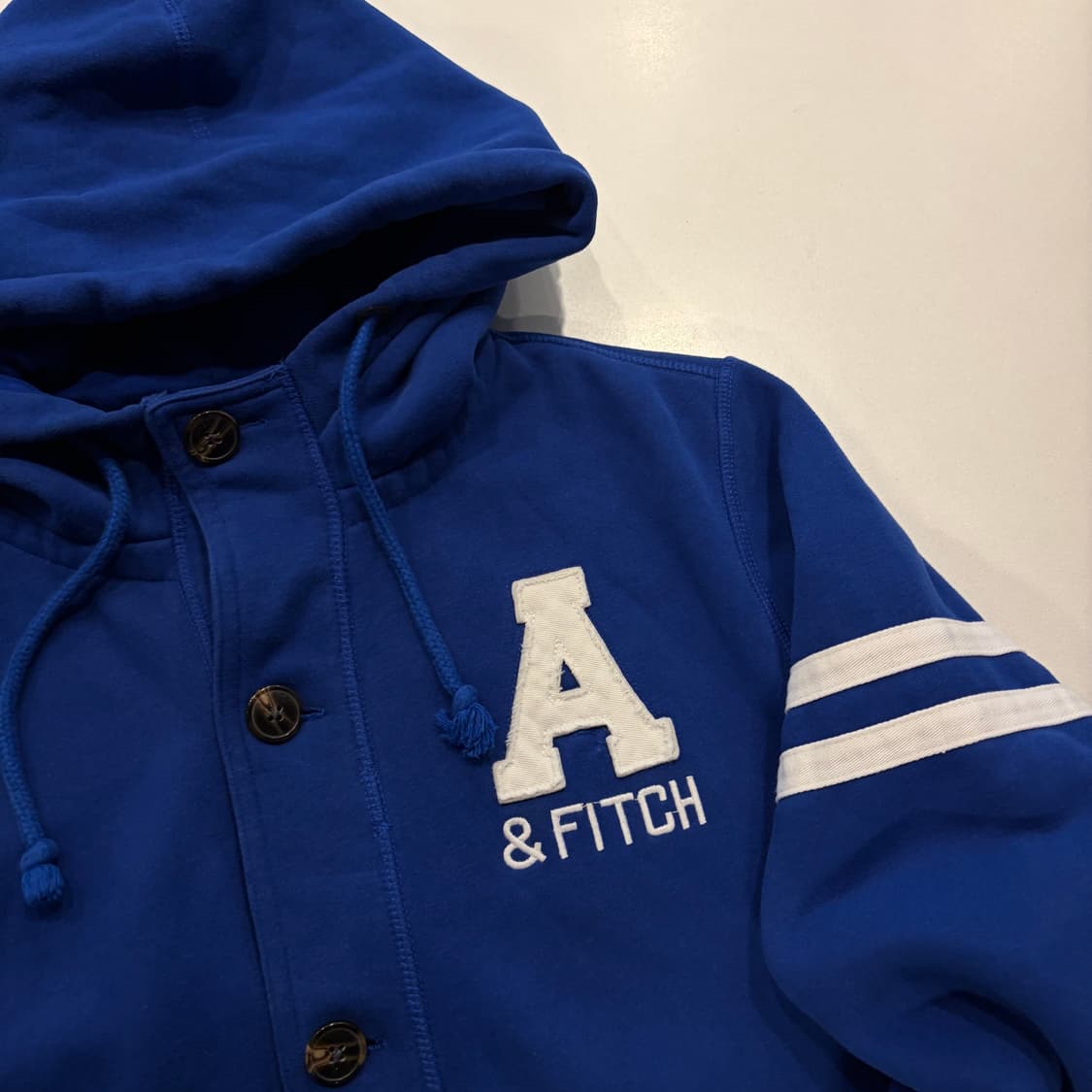 [M] 아베크롬비 버튼 파란색 후드 집업 D500 상품이미지3