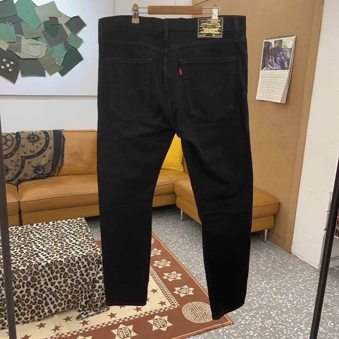 리바이스 512 빅E 프리미엄 골드 흑청 팬츠 36인치 C09328 상품이미지4