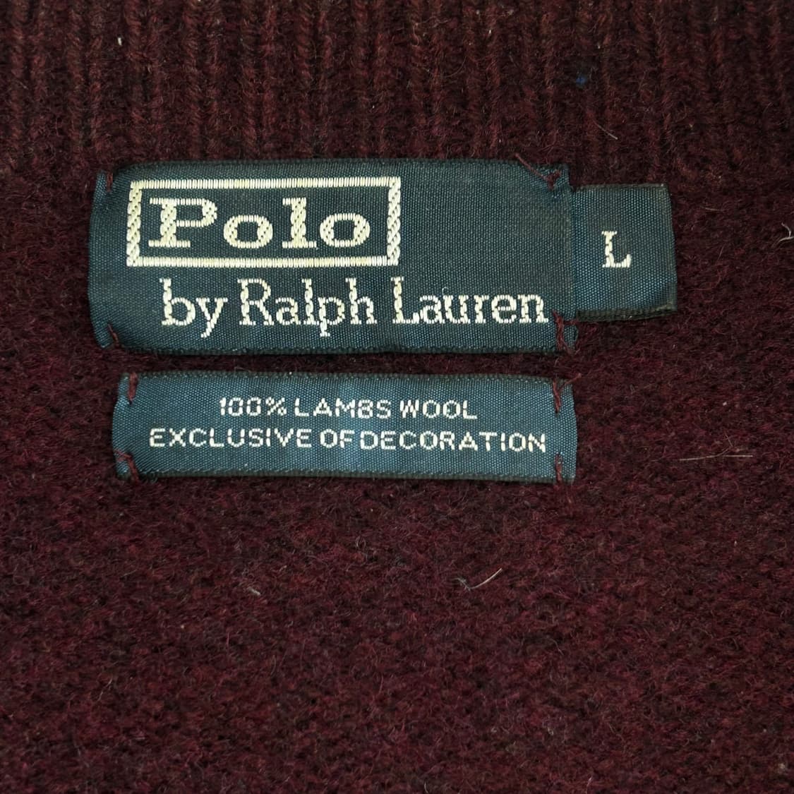 Polo 폴로 그린 포니 버건디 니트 반집업 상품이미지5