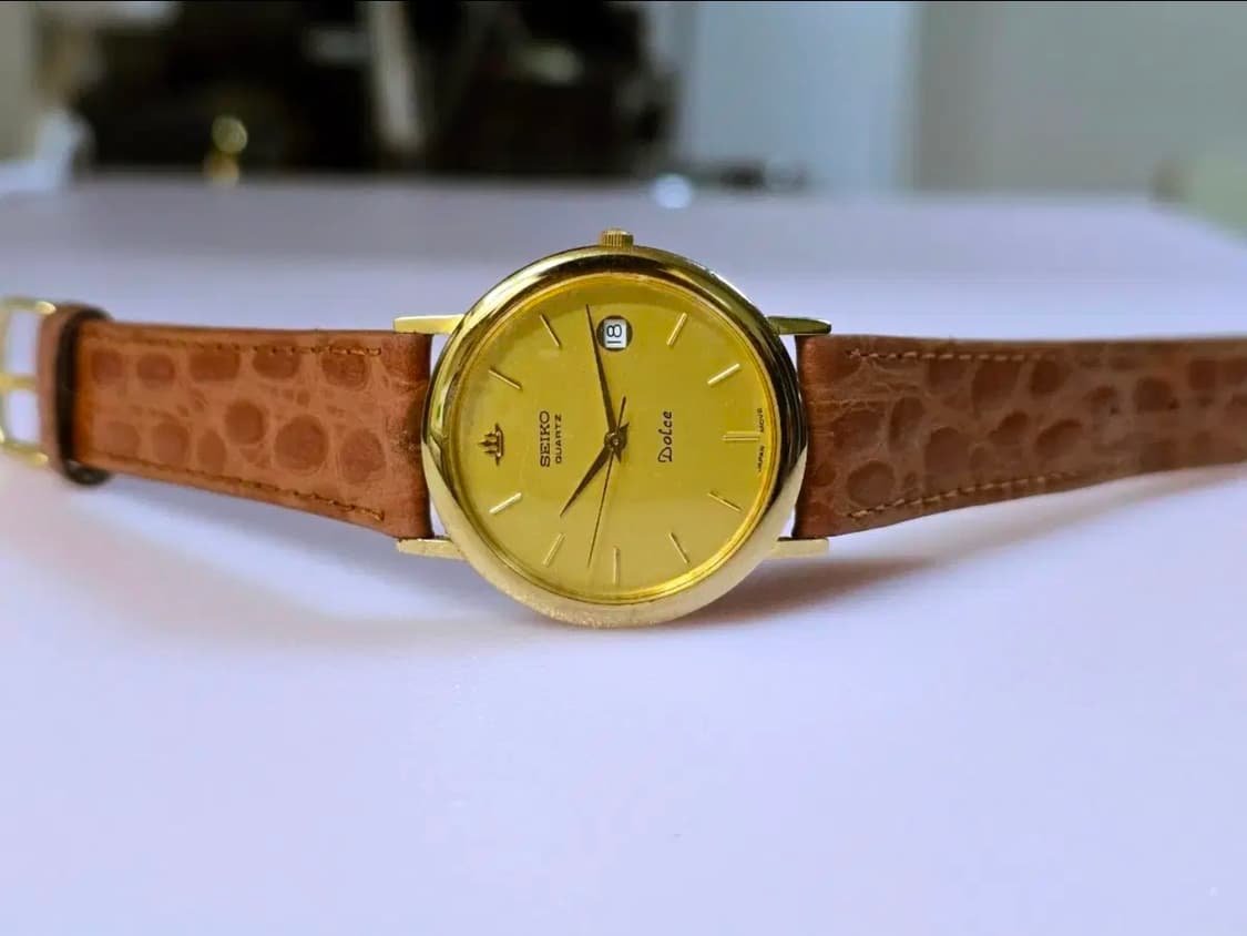 세이코 돌체(Seiko Dolce) 빈티지 금장 쿼츠 시계 상품이미지3