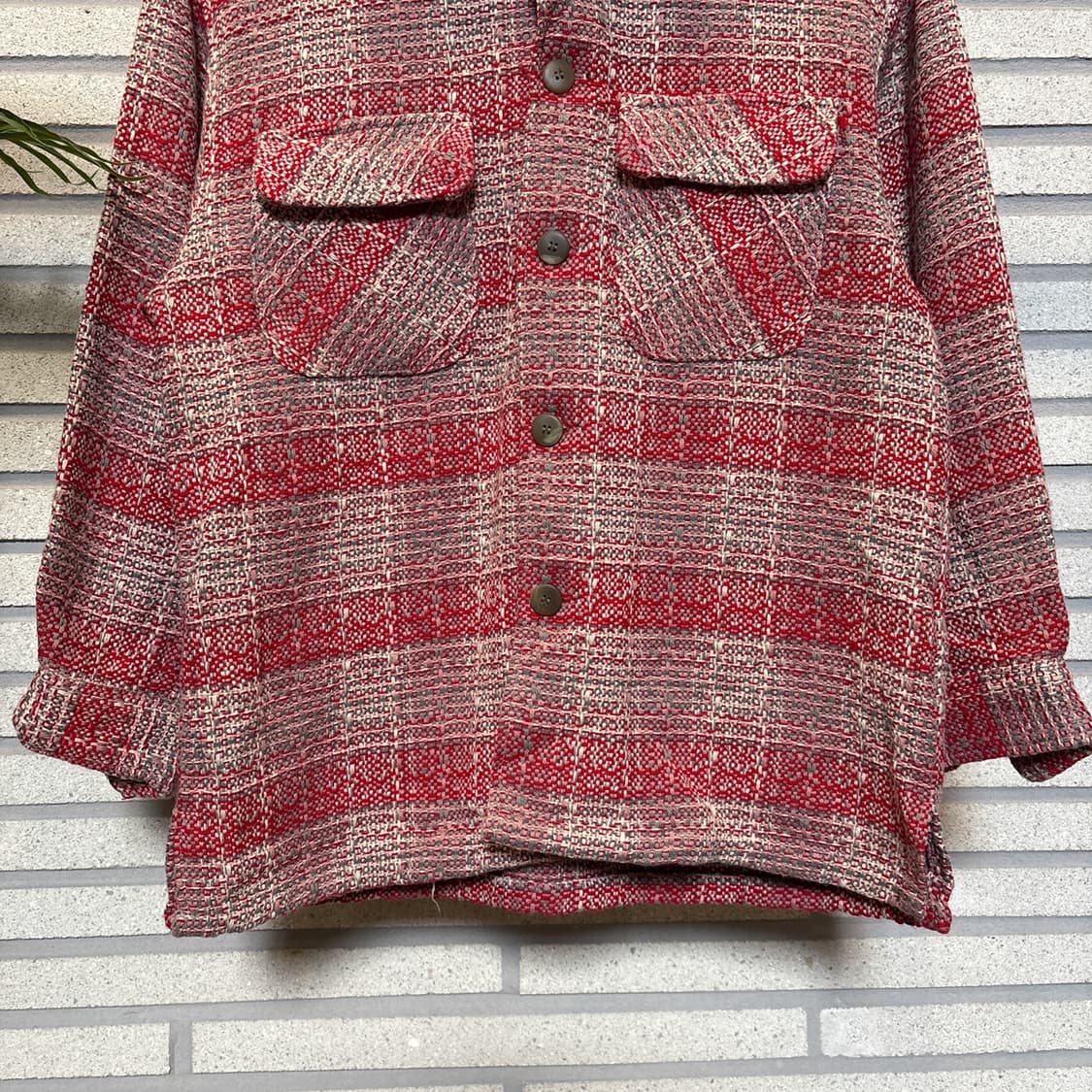 JPN VINTAGE 울블렌디드 트위드 셔츠자켓 플랩포켓 디테일 멀티컬러 상품이미지5