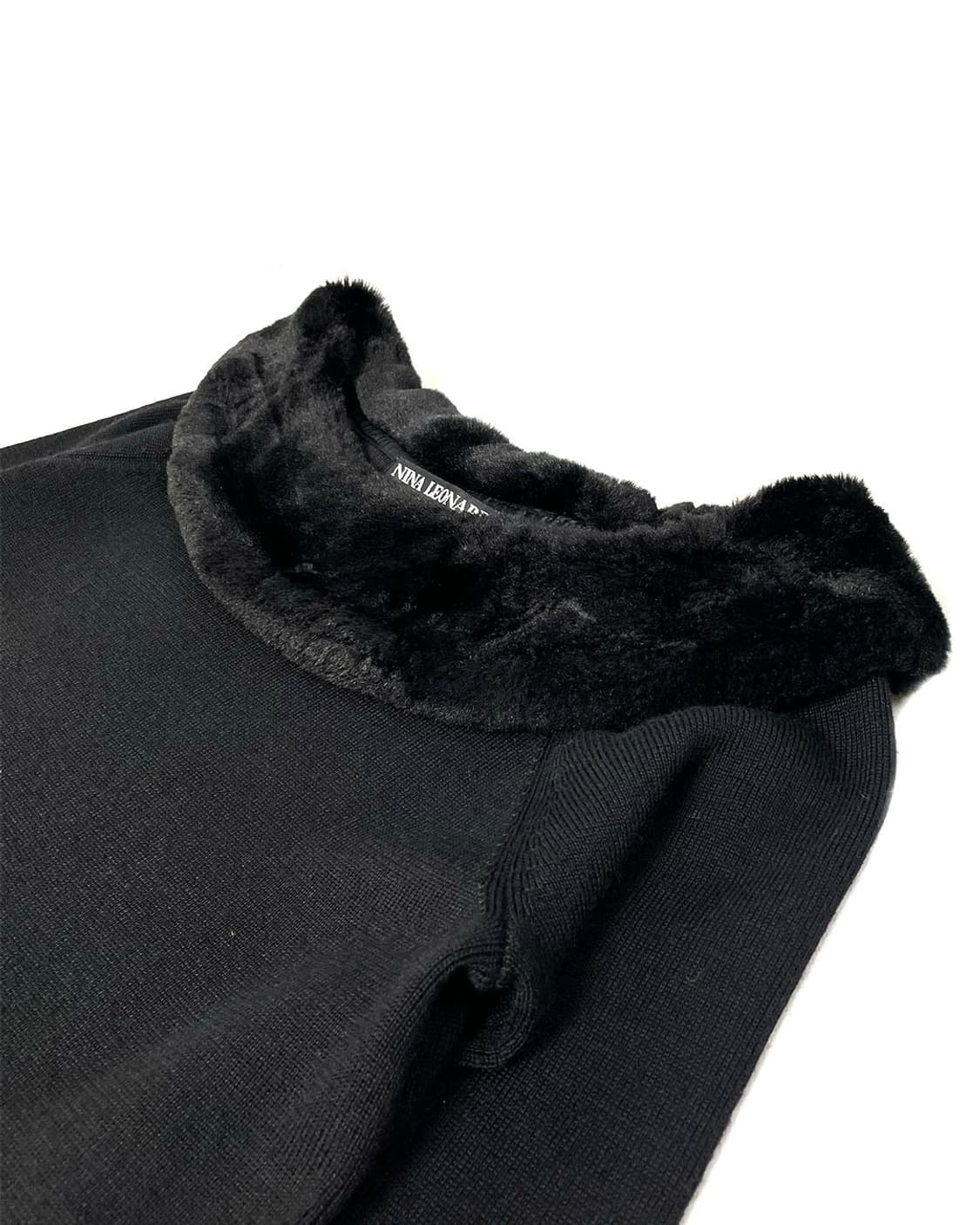 Nina Leonard 퍼 트리밍 원피스 상품이미지3