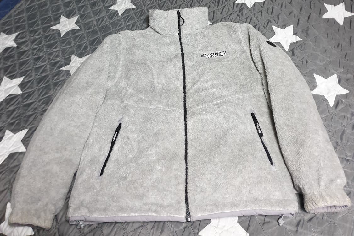 디스커버리 덕다운 리버시블 후리스 패딩 라이트그레이 (100) 상품이미지1