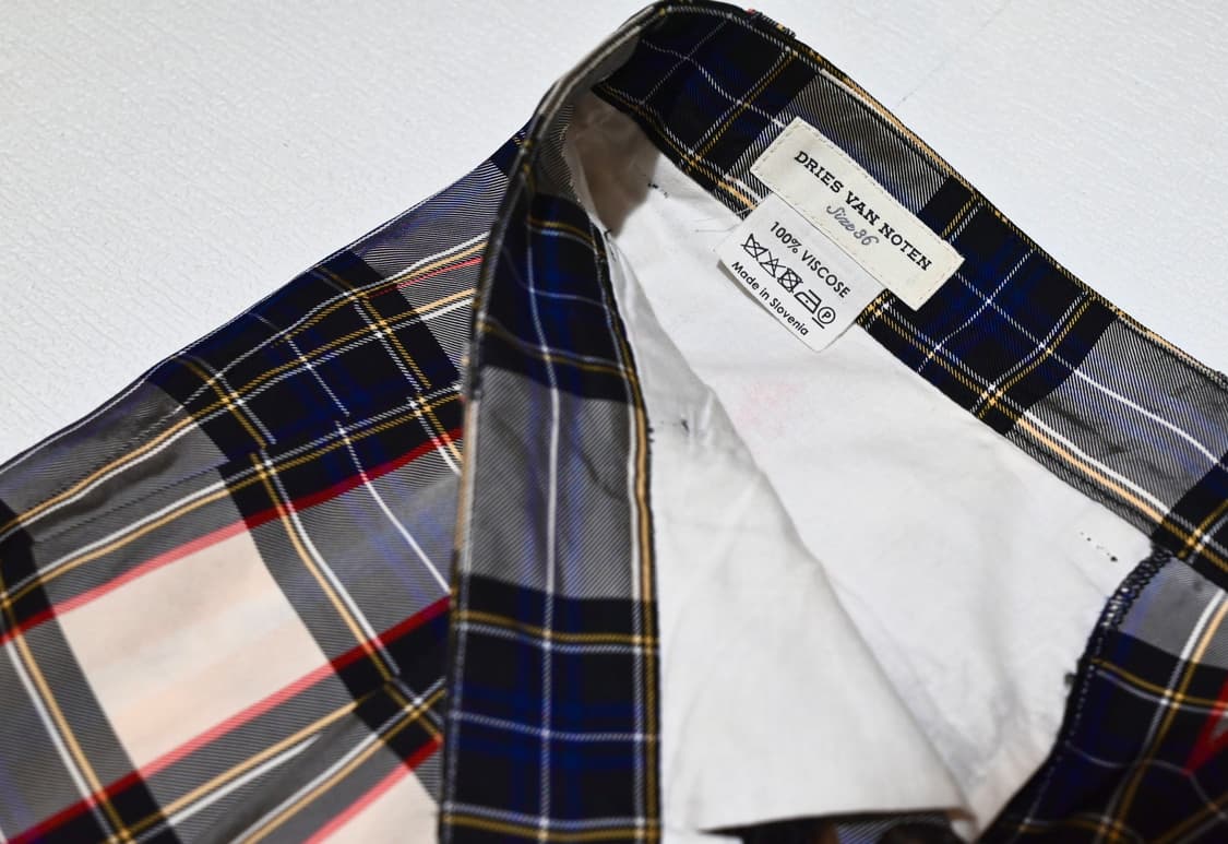 dries van noten check short 상품이미지4