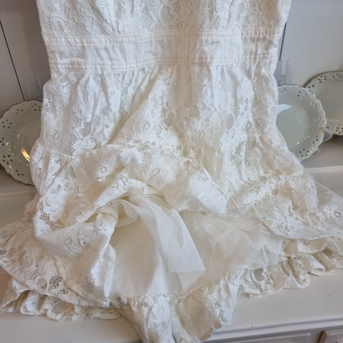 (리즈리사) Liz Lisa밀크레이스 퓨어 화이트 레이스 원피스 상품이미지7