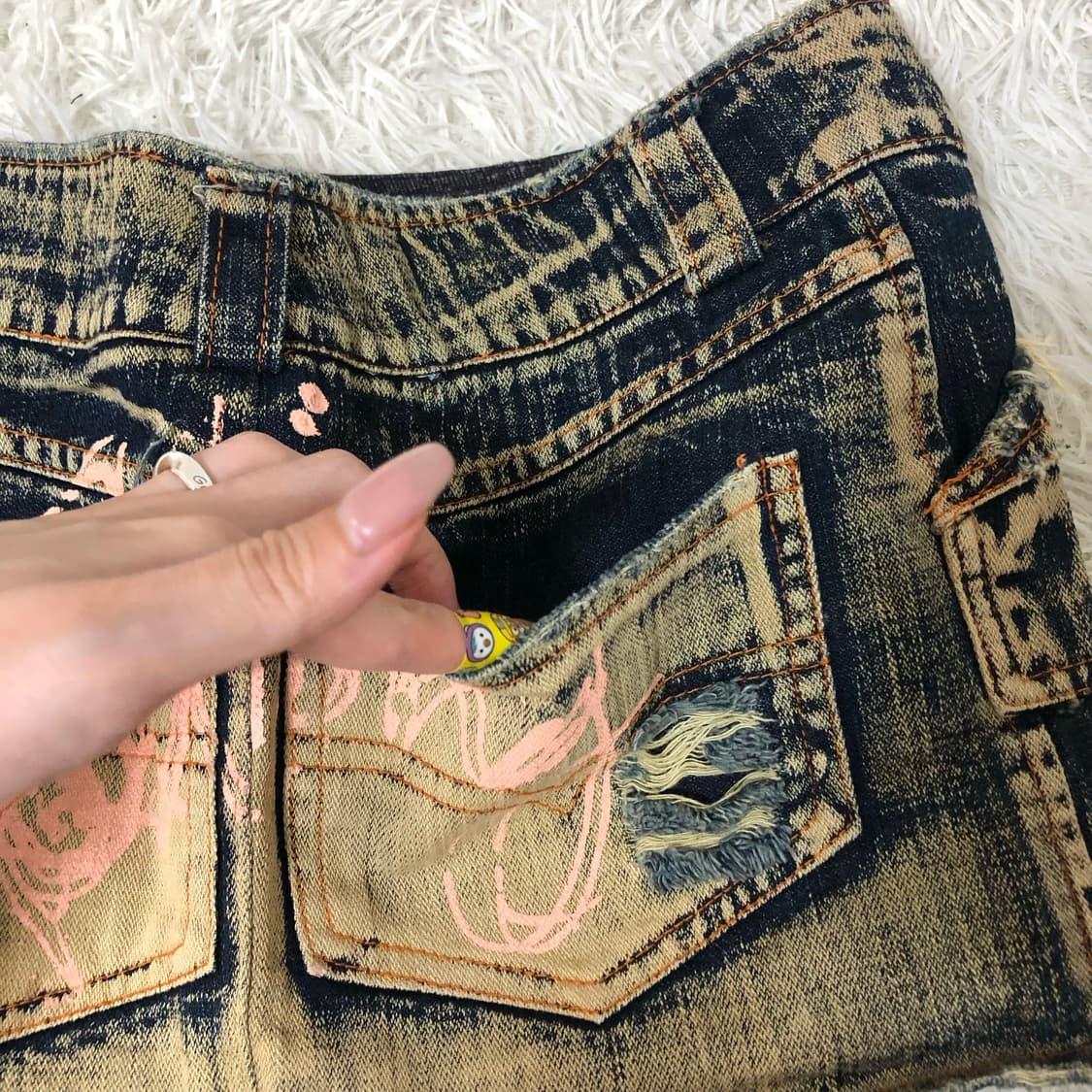 빈티지 워싱 미니 스커트 상품이미지8