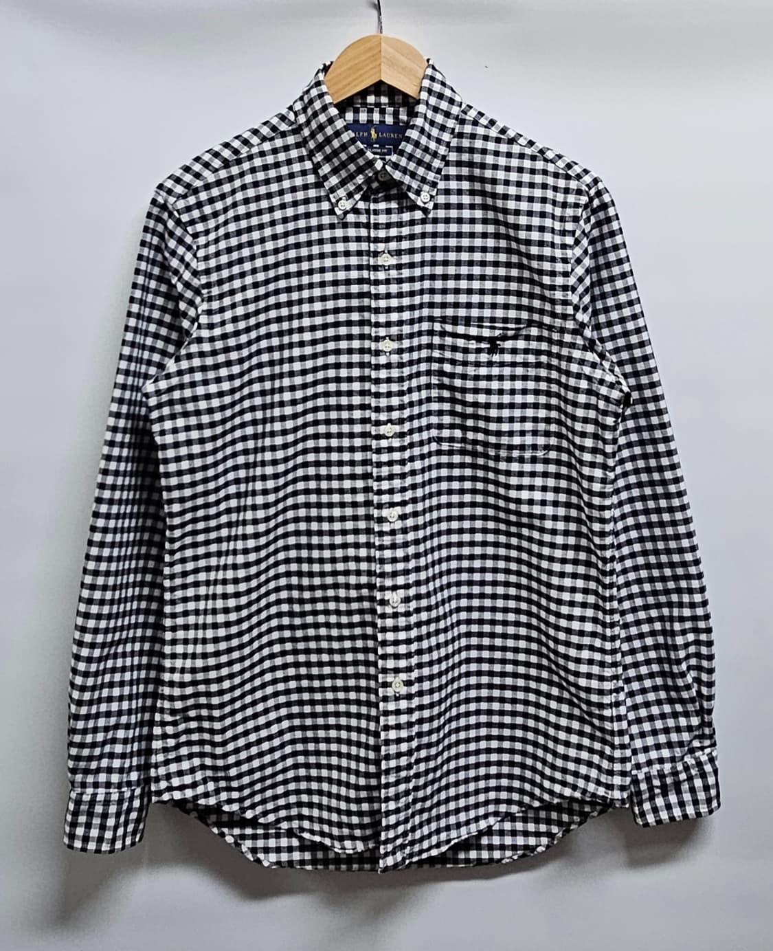폴로랄프로렌 블랙 화이트 체크 셔츠 남방 S 상품이미지1