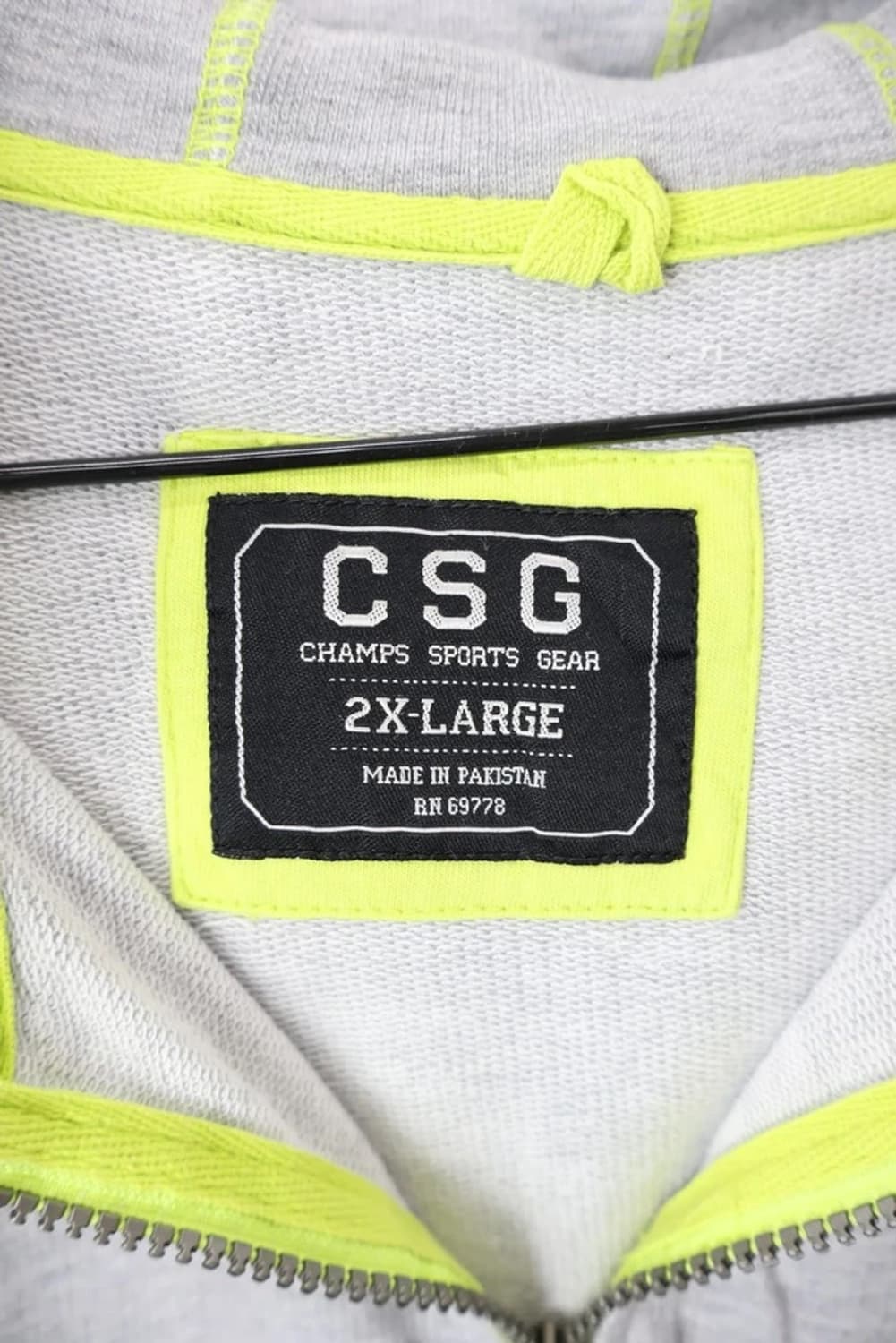 CSG Neon Stitch Half Zip Hoodie Gray 상품이미지6