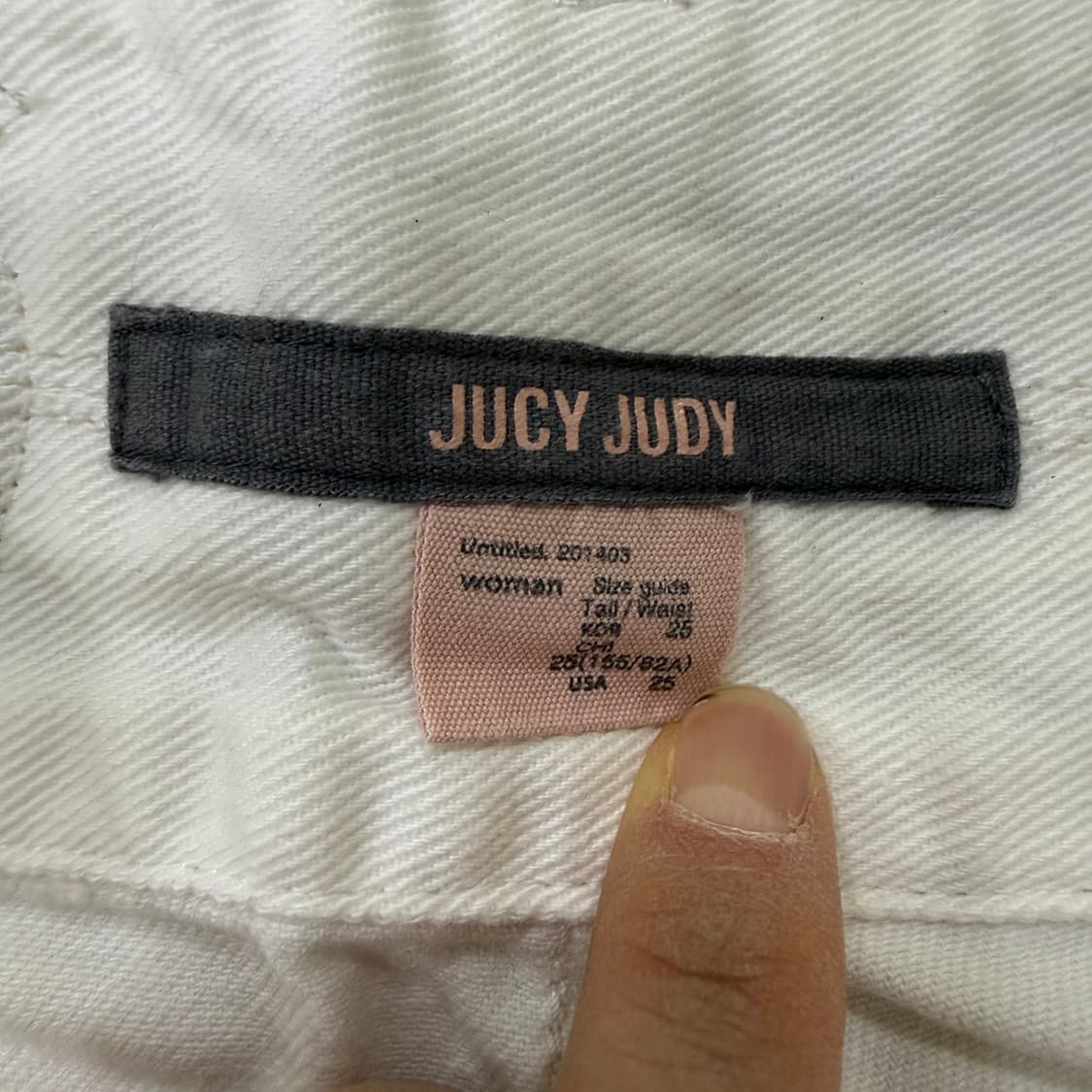 64 쥬시쥬디 화이트 데미지 데님팬츠 0121T2 상품이미지4