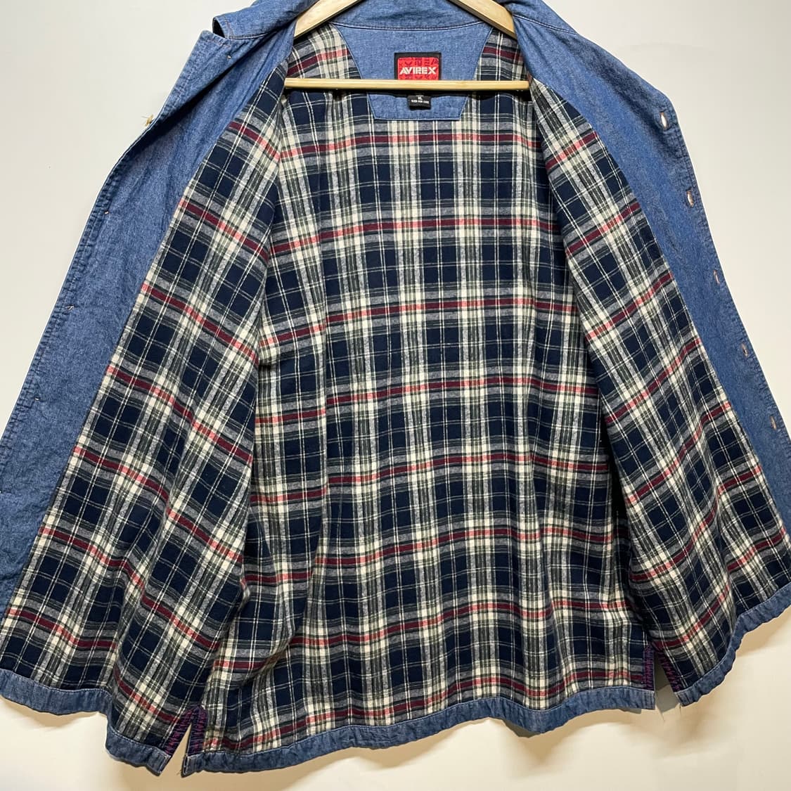 아비렉스 빅로고 데님 셔츠 자켓 상품이미지8