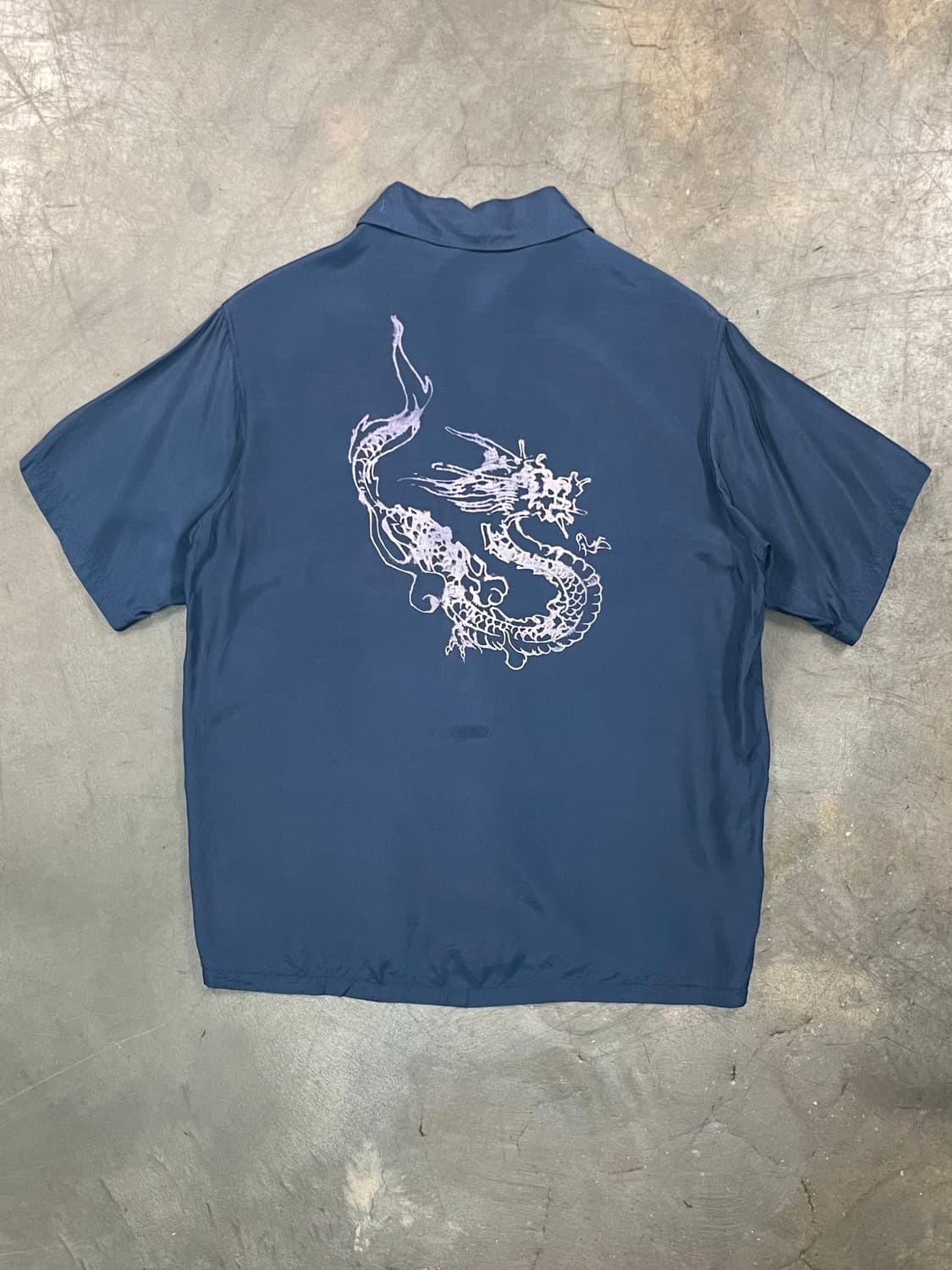 Vtg 오리엔탈 레이온 반팔 셔츠 상품이미지5