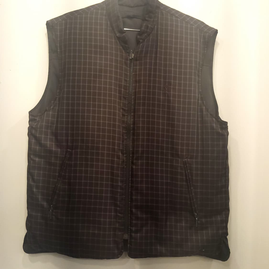 입생로랑 클래식 체크 패턴 베스트 집업/100 상품이미지2