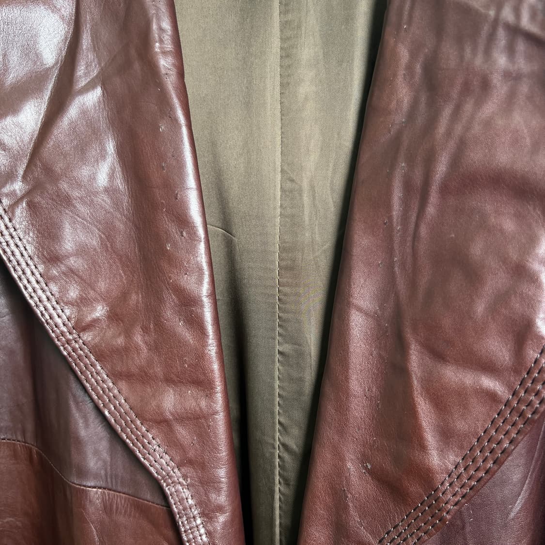 Ra KANEMATSU-GOSHO 빈티지 레더 트렌치코트  상품이미지7