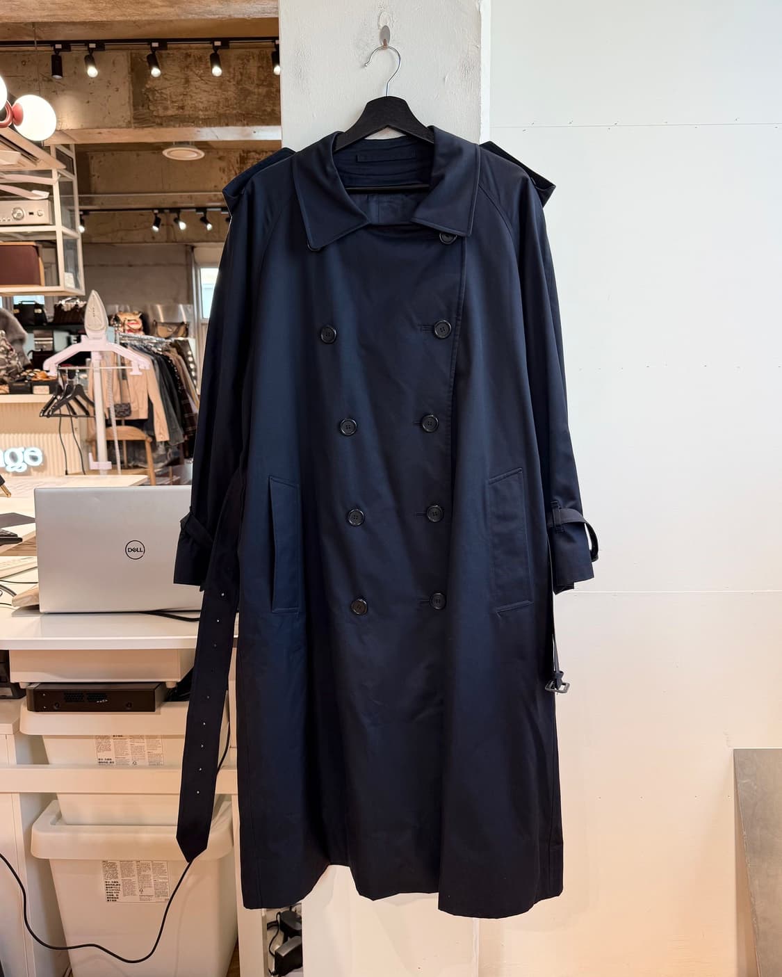 버버리 네이비 더블 트렌치코트  상품이미지2