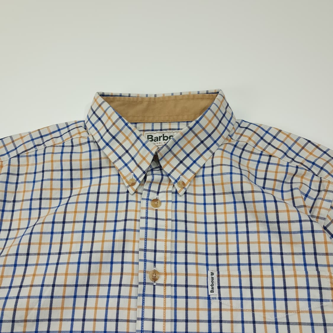 CL598 L 바버 코튼 클래식 체크 버튼다운 셔츠 남방 상품이미지2