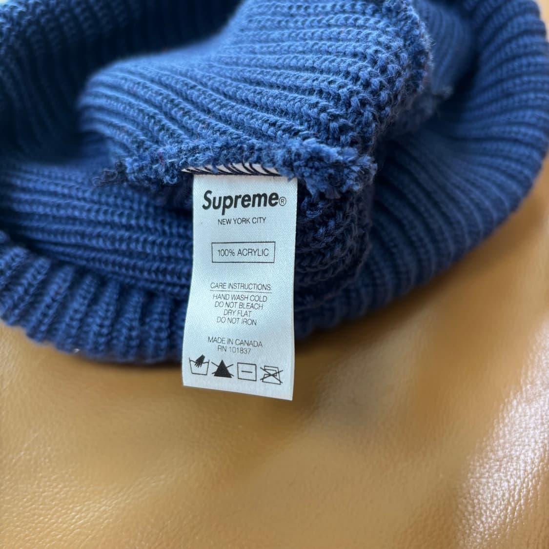 Supreme 슈프림 루즈 게이지 네이비 비니 모자 (Navy) 상품이미지4