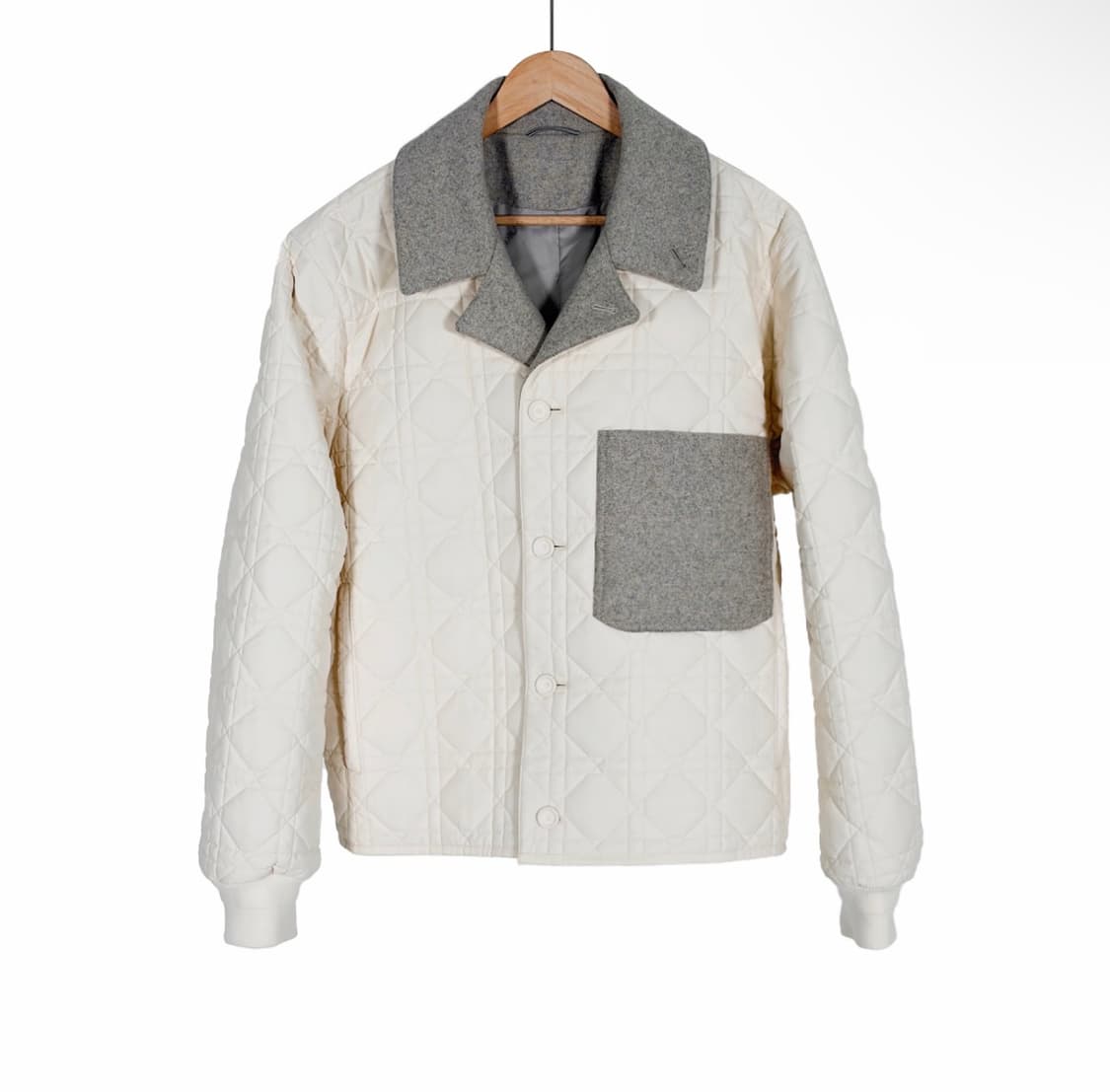 [52] 디올 남성 에크루 까나쥬 블렌드 크롭 블루종 자켓 베이지 그레이 상품이미지1