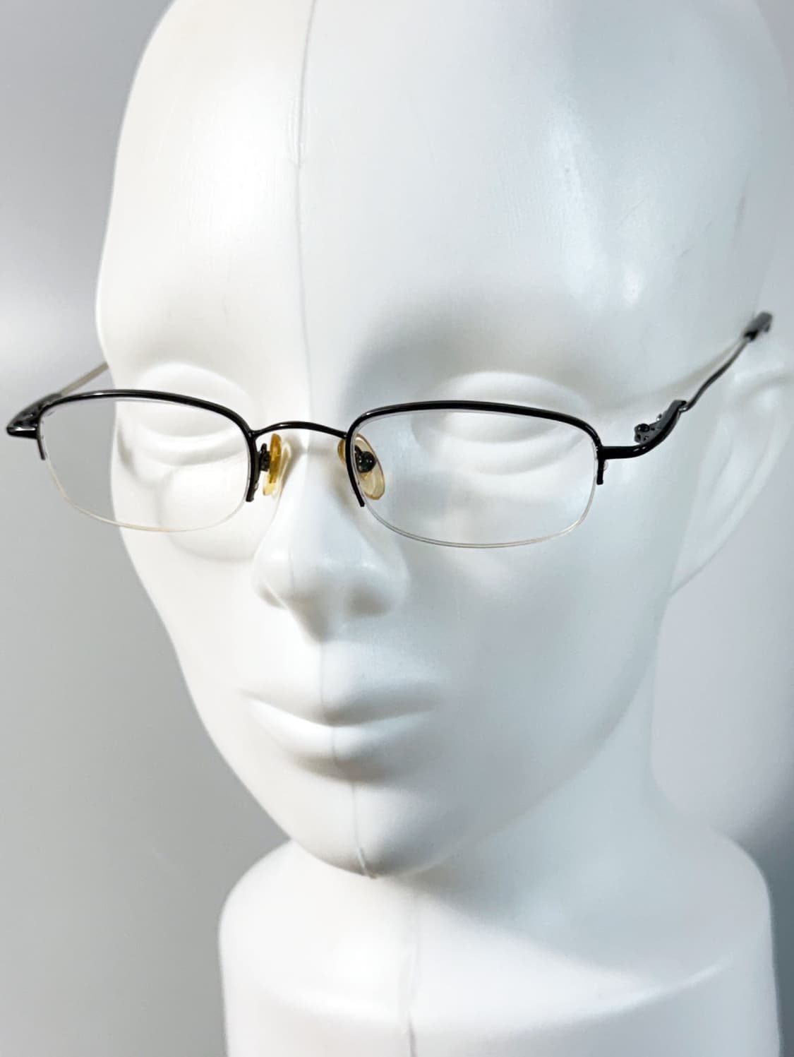 90s TITANIUM OPTICAL 티타늄 스퀘어 반무테 빈티지 안경 상품이미지8