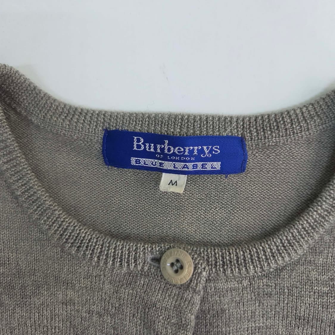 버버리 블루라벨 90s 아카이브 울 니트 가디건(M) 상품이미지6