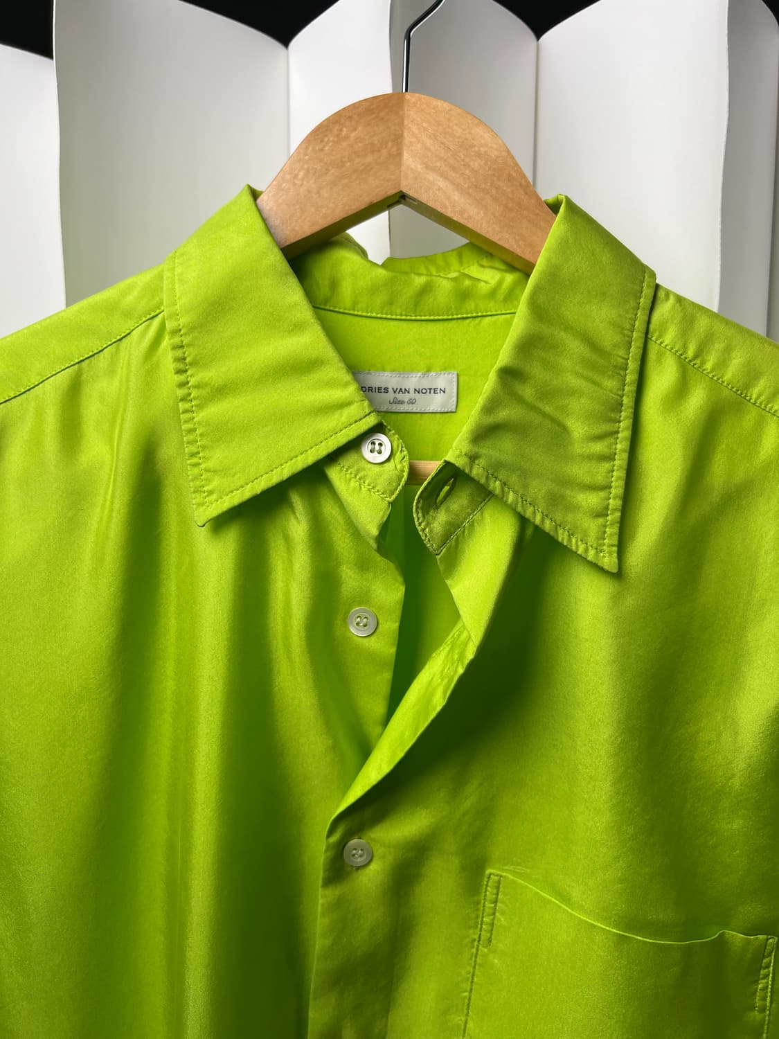 드리스반 노튼 실크셔츠 그린 사이즈50 상품이미지1