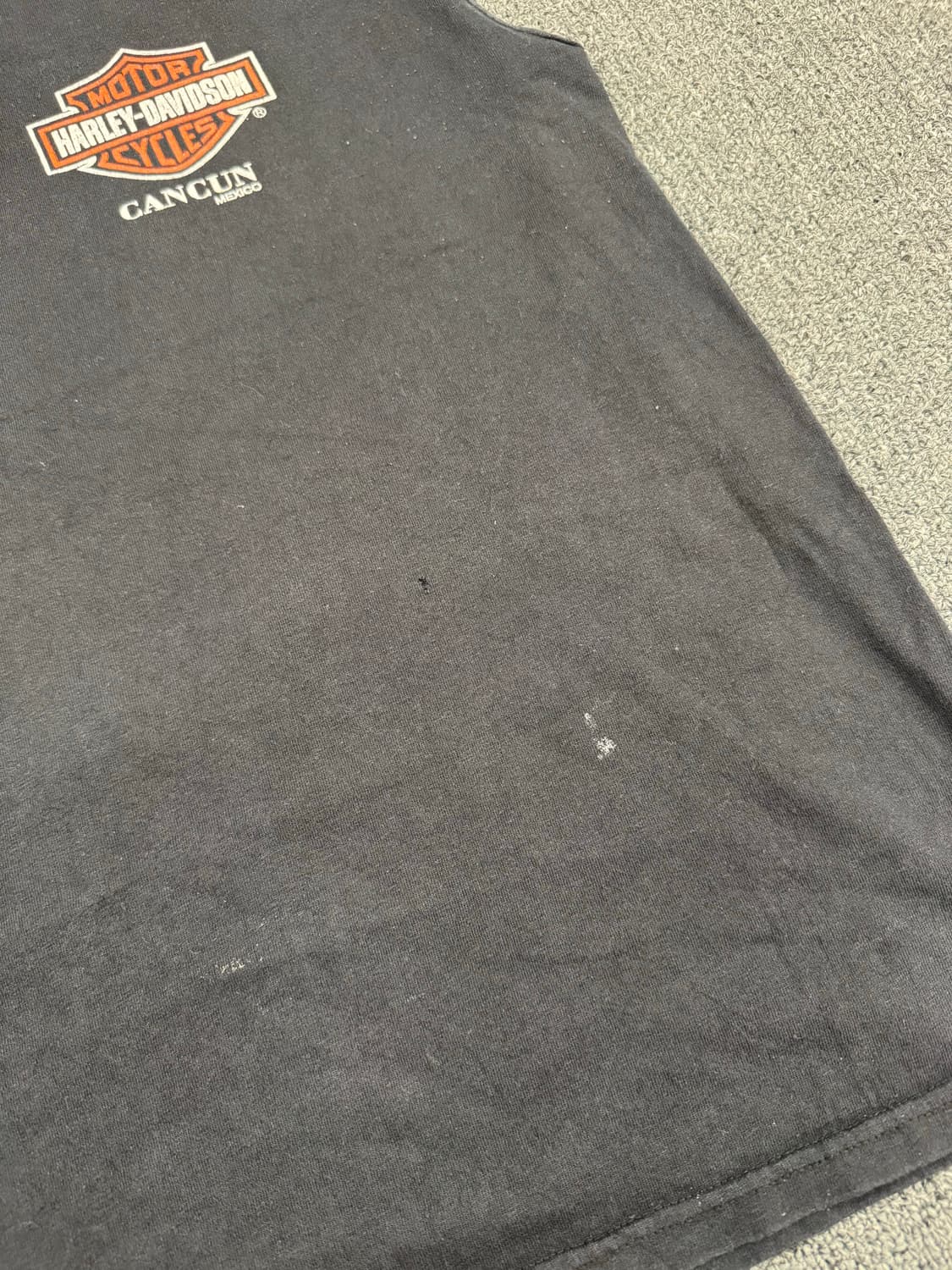 OS)할리데이비슨 빈티지 프린팅 Mexico 커스텀 나시 상품이미지3