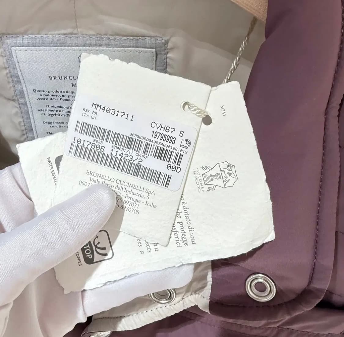 S / 브루넬로쿠치넬리 구스다운 조끼 베스트  패딩 / 미사용 상품이미지5