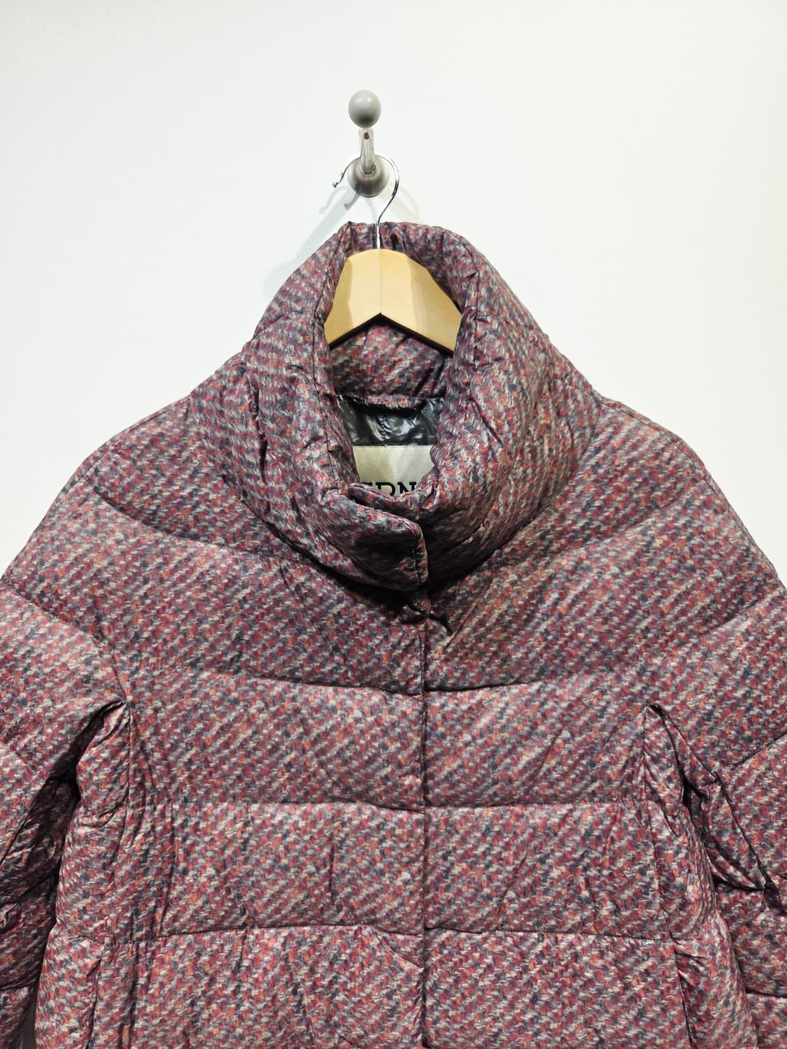 에르노(Herno) 트위드 패턴 7부 하프넥 구스다운 패딩 상품이미지3